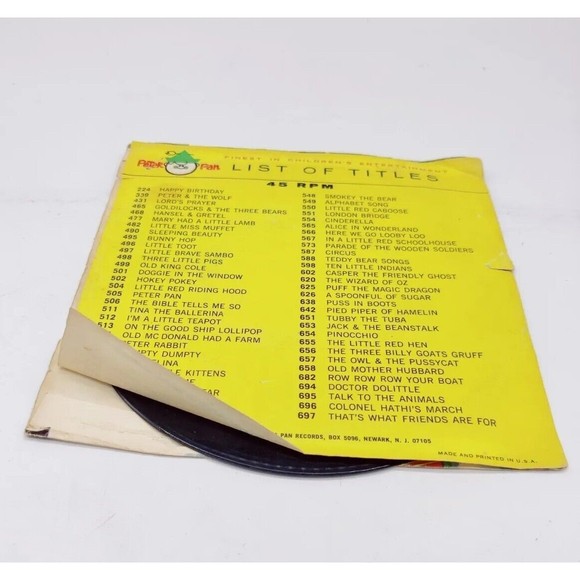 Vintage Peter Pan Records 45 RPM Frosty the Snowman Children's Record Vinyl 70s - Picture 5 of 12